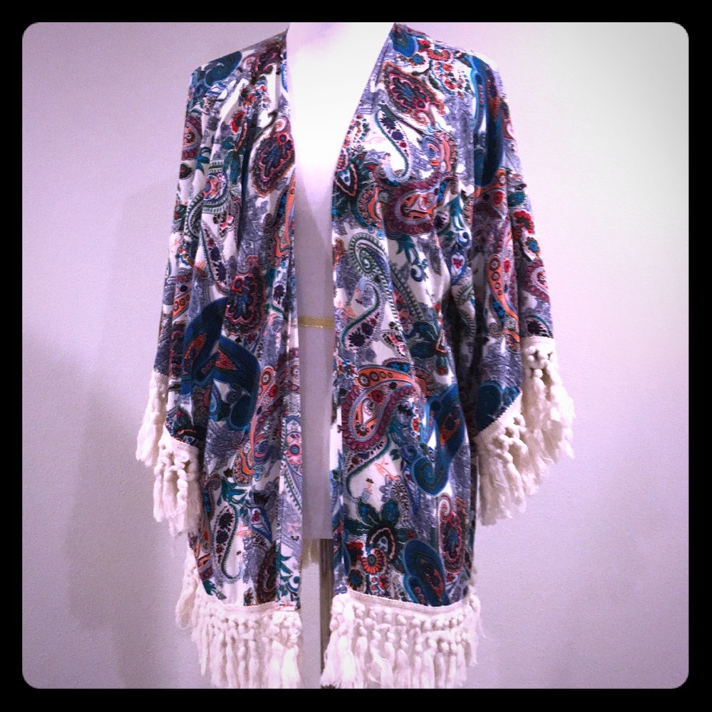 Sleeved wrap multi colored